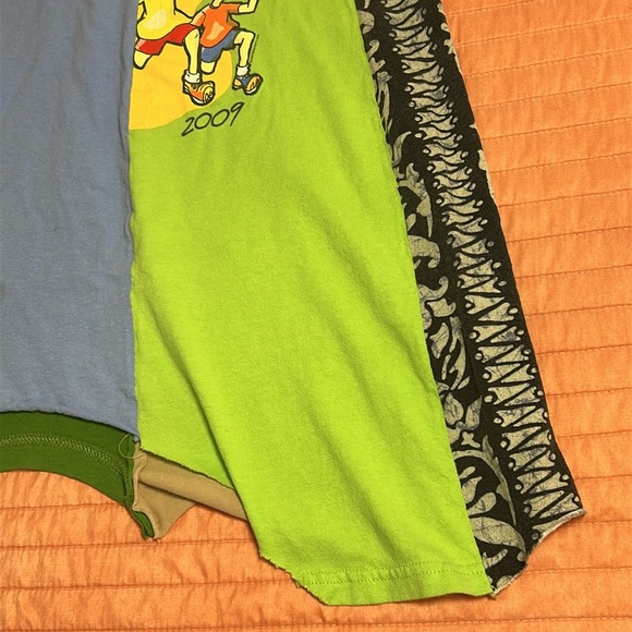 Handmade Recycled Upcycled T Shirt Skirt One of a Kind Unique approx size M - Picture 6 of 14